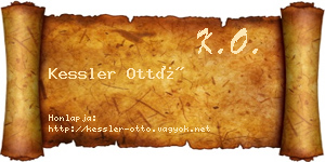 Kessler Ottó névjegykártya